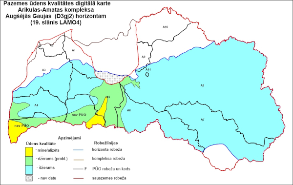 Pazemes ūdens kvalitāte D3gj2 horizontā